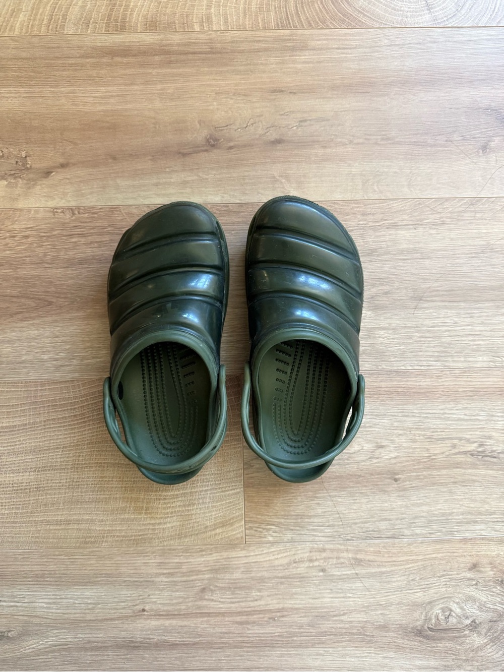 CROCS Olive Green Slip-On Clogs